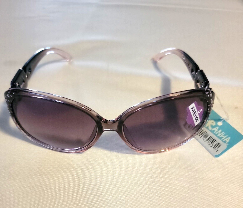 Piranha Womens Fashion Sunglasses Bling Style # 62123 Purple Clear Design